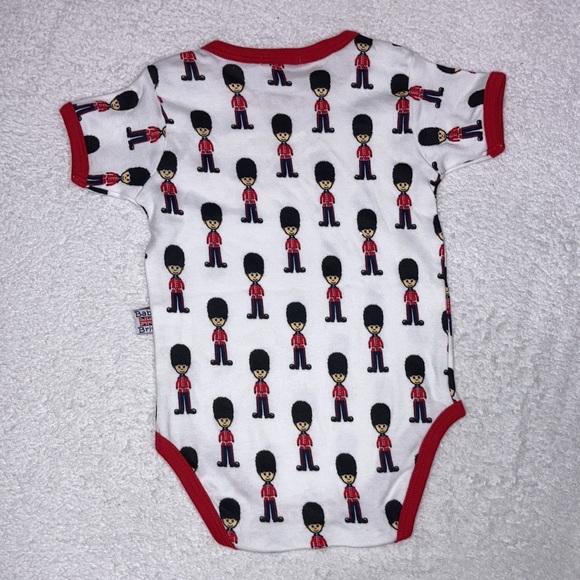 Baby Brit bodysuit with guards England British cotton 6/12m - Picture 7 of 8